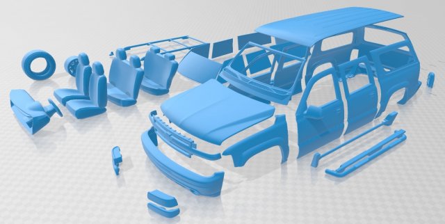 suburban t 2005 printable car Model do druku 3D .c4d .max .obj .3ds .fbx .stl .blend 