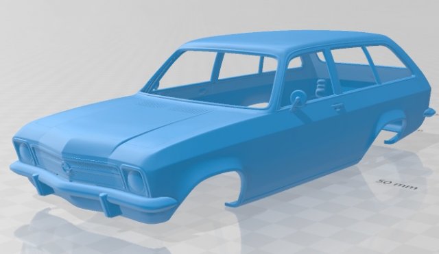 opel ascona voyage 1970 printable body car 3Dプリントモデル .c4d .max .obj .3ds .fbx .stl .blend 