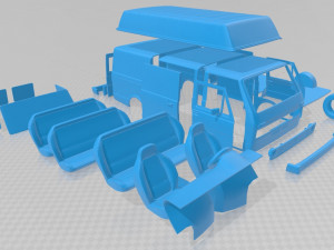 volkswagen lt panelvan 1975 printable van 3D Print Model