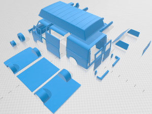 volkswagen lt panelvan 1975 printable van 3D Print Model