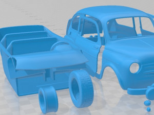 Fiat 600 d 1960 printable car 3D Baskı Modeli