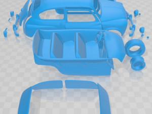 Fiat 600 d 1960 printable car 3D Baskı Modeli