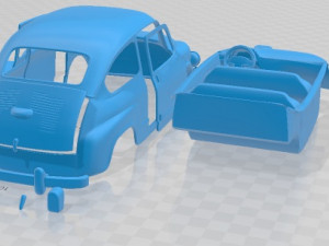 Fiat 600 d 1960 printable car 3D Baskı Modeli