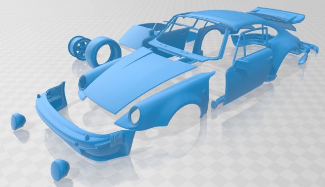 porsche 911 1973 printable car 3D Принт Модель .c4d .max .obj .3ds .fbx .stl .blend 