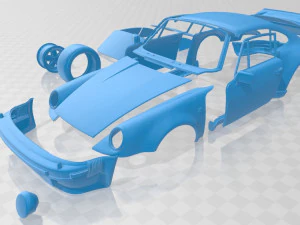 पोर्शे 911 1973 प्रिंट करने योग्य कार 3D प्रिंट मॉडल