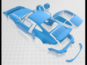 porsche 911 1973 printable car 3D Принт Модель