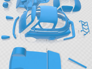 isetta 250 1955 printable car Model do druku 3D
