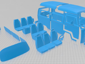 volkswagen kombi 2012 printable van Modello di stampa 3D
