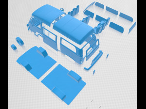 volkswagen kombi 2012 printable van Modello di stampa 3D