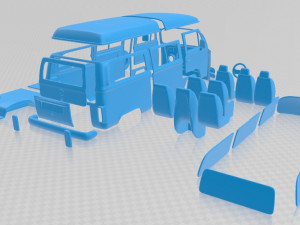 volkswagen kombi 2012 printable van Modello di stampa 3D