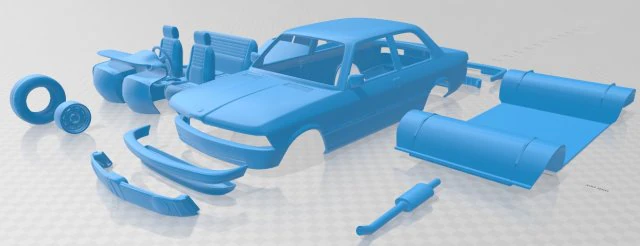 e21 coupe 1975 printable car 3D Print Model .c4d .max .obj .3ds .fbx .stl .blend 