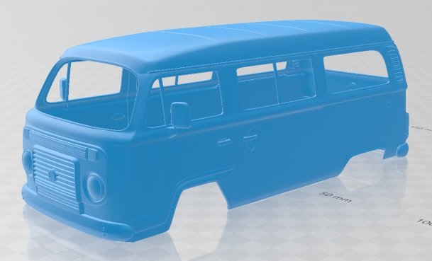 volkswagen kombi 2012 printable body van 3D Принт Модель .c4d .max .obj .3ds .fbx .stl .blend 