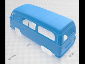 volkswagen kombi 2012 printable body van 3D Принт Модель