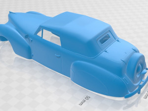 zephyr continental cabriolet 1939 printable body car 3D Print Model