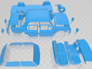 fiat 124 1972 printable car 3D प्रिंट मॉडल