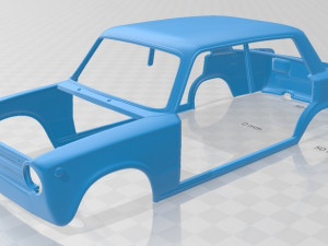 fiat 124 1972 printable car 3D प्रिंट मॉडल