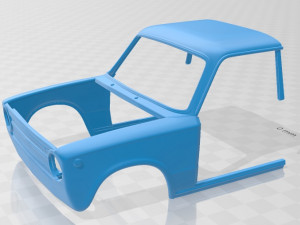 fiat 124 1972 printable car 3D प्रिंट मॉडल