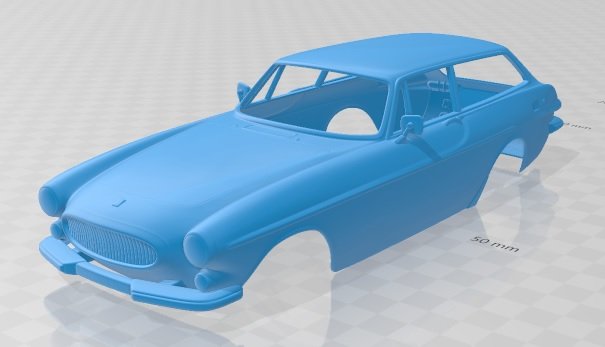 volvo p1800 1973 printable body car 3D Принт Модель .c4d .max .obj .3ds .fbx .stl .blend 
