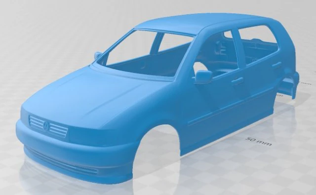 volkswagen polo 1994 5 doors printable body car 3D Print Model .c4d .max .obj .3ds .fbx .stl .blend 