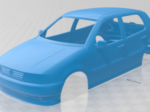 volkswagen polo 1994 5 doors printable body car 3D Bask Modeli in Otomotiv 3DExport