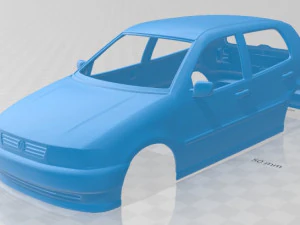 폭스바겐 폴로 1994 5 도어 인쇄 가능한 차체 자동차 3D 프린트 모델