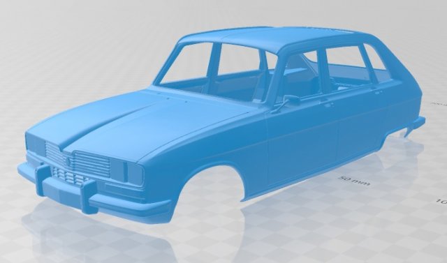 renault 16 tx printable body car 3Dプリントモデル .c4d .max .obj .3ds .fbx .stl .blend 