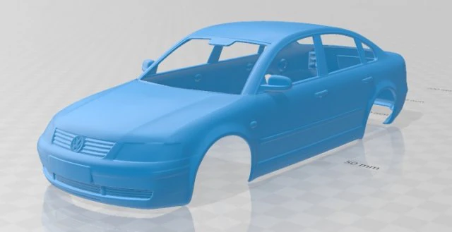 volkswagen passat b5 1997 printable body car 3D Print Model .c4d .max .obj .3ds .fbx .stl .blend 