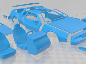 delorean dmc 12 1981 printable car 3D Print Model