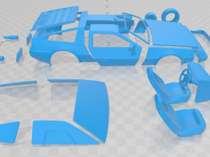 delorean dmc 12 1981 printable car 3D Print Model