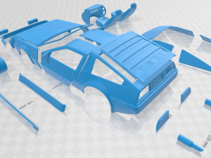 delorean dmc 12 1981 printable car 3D Print Model