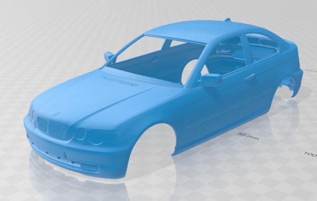 series 3 compact 2004 printable body car 3D Baskı Modeli .c4d .max .obj .3ds .fbx .stl .blend