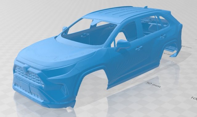 toyota rav4 le 2019 printable body car 3Dプリントモデル .c4d .max .obj .3ds .fbx .stl .blend 