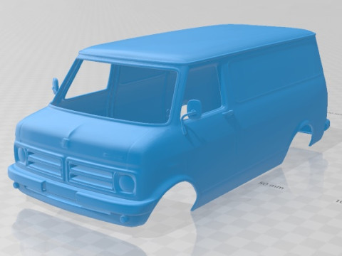 Bedford cf minibus 1972 printable body van 3D Print Model
