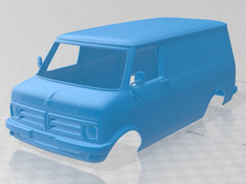 Bedford cf minibus 1972 printable body van 3D Print Model