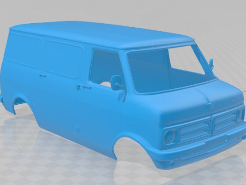 Bedford cf minibus 1972 printable body van 3Dプリントモデル