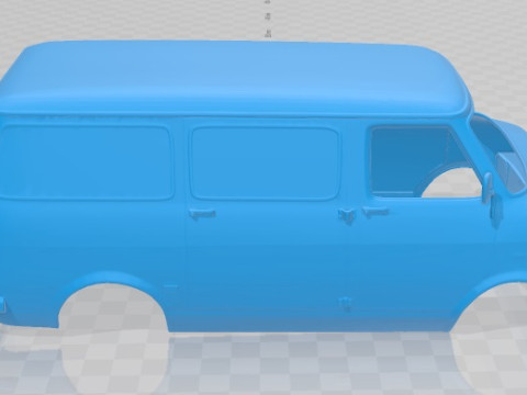 Bedford cf minibus 1972 printable body van 3Dプリントモデル