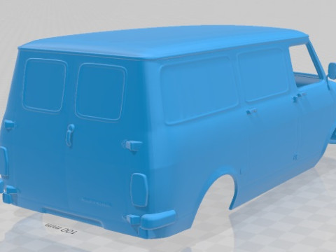 Bedford cf minibus 1972 printable body van 3Dプリントモデル