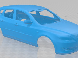 mazda 3 hatchback 2003 printable body car Modèles 3D en vedette