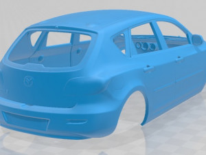 mazda 3 hatchback 2003 printable body car Modèles 3D en vedette