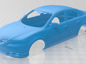 mazda 3 sedan 2005 printable body car 3D Print Model