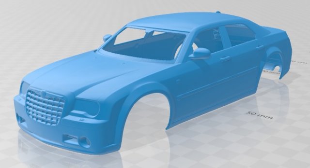 300c 2009 printable body car 3D Print Model .c4d .max .obj .3ds .fbx .stl .blend 