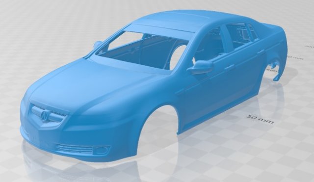 acura tl 2007 printable body car 3D Принт Модель .c4d .max .obj .3ds .fbx .stl .blend 