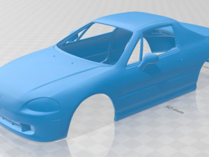 honda civic del sol 1993 printable body car Modelo de impresión 3D