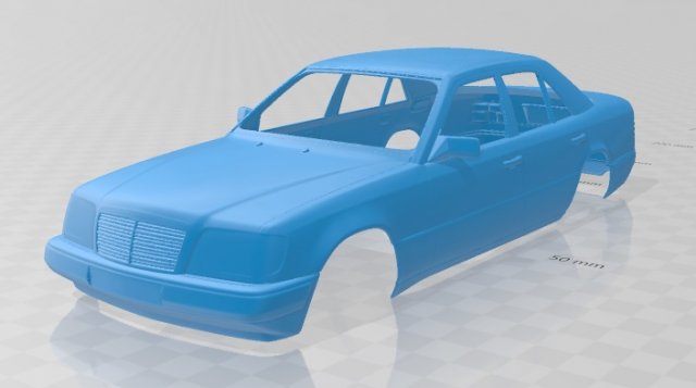 mercedes benz e class sedan 1993 printable body car Modèles 3D en vedette .c4d .max .obj .3ds .fbx .stl .blend 