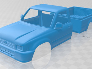 toyota hilux double cab 1988 printable body car Modelo de impresión 3D