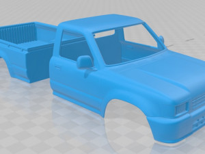 toyota hilux double cab 1988 printable body car Model Cetak 3D