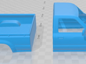 toyota hilux double cab 1988 printable body car Model Cetak 3D