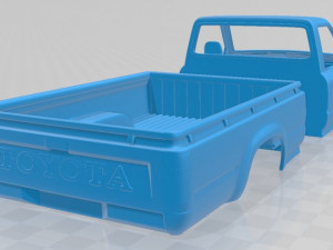 toyota hilux double cab 1988 printable body car Model Cetak 3D