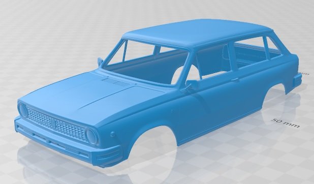 volvo 66 kombi 1975 printable body car 3D प्रिंट मॉडल .c4d .max .obj .3ds .fbx .stl .blend 