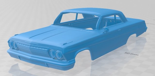 impala ss 1962 printable body car Model do druku 3D .c4d .max .obj .3ds .fbx .stl .blend 